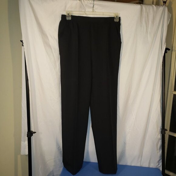 Ladies DRAPERS & DAMONS Flat Front Elastic Waist Trousers in Black - 10 - Picture 2 of 3